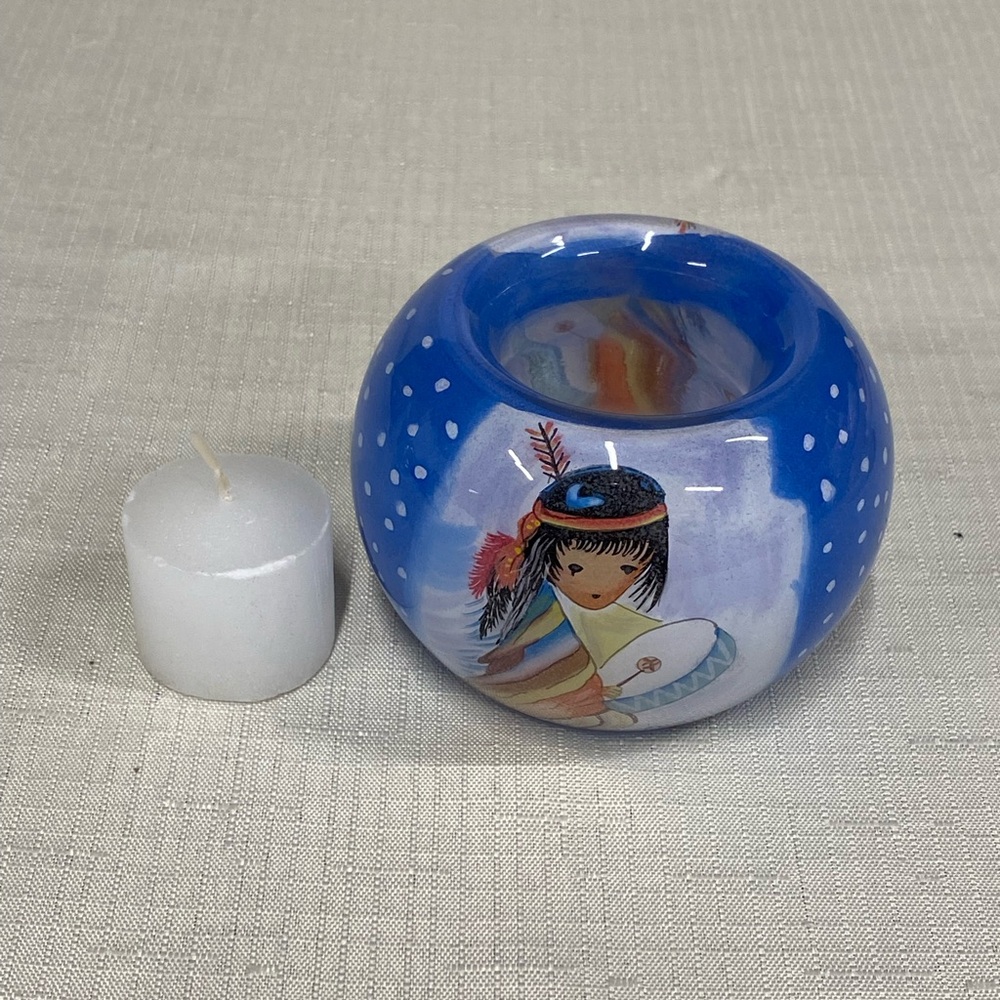 Vintage Ted De Grazia Votive Candle Holder - Picture 7 of 7
